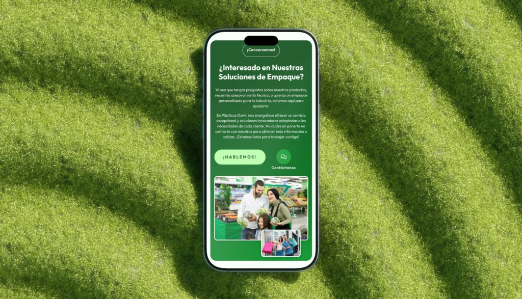 Rebranding and website design for Plásticos Oswil showcasing modern brand identity and WordPress web design.